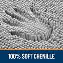 OLANLY Bathroom Rugs 30x20, Extra Soft Absorbent Chenille Bath Rugs, Rubber Backing Quick Dry, Machine Washable Bath Mats for Bathroom Floor, Tub and Shower, Home Decor Accessories, Grey