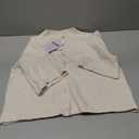 Springrain Cardigan Sweaters for Women Lightweight Knit Cropped Cardigan Button Up Solid Knitwear (Beige, XS)