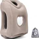 Upgraded Inflatable Travel Air Pillow for Sleeping to Avoid Neck and Shoulder Pain,21" H*12.6" W (Dark Grey, 21 x 12.6 x 12.6 inches)