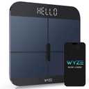 Wyze Smart Scale X - Digital Bathroom Scale for Body Weight, BMI, Body Fat, Muscle Mass, Heart Rate Monitor | ITO Glass & LED Backlight | Batteries Included, 400 lbs (White) (Black)