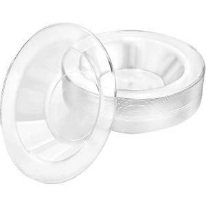 Lillian Tablesettings Premium Quality Heavyweight Plastic Bowls China Like. Wedding and Party Dinnerware Plastic Bowls 14 oz. Clear-Value Pack 30 Count