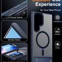 Temdan Magnetic for Samsung Galaxy S23 Ultra Case, [Innovate Stand][Military Grade Drop Protection][Non Slip][Translucent Matte] Shockproof Phone Case for Galaxy S23 Ultra 6.8" 2023 -Blue