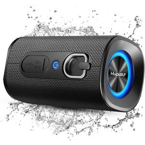 Bluetooth Speaker, 2026 BT5.4 Wireless Bluetooth Speaker with 20W 3D-Stereo Deep Bass, HD Call, Colorful RGB Lights, TF-Card USB, TWS Pairing, IP-X7 Waterproof for Outdoor Travel Party Home Beach