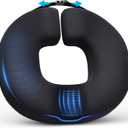 Benazcap Donut Pillow Seat Cushion for Sciatica & Tailbone Pain Relief, Memory Foam Hemorrhoid Pillow by Ergonomic for Coccyx, Sciatica, Pregnancy, Postpartum- Black