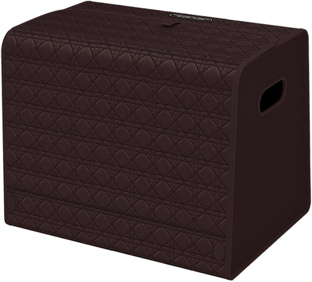 Aiuwo Trunk Organizer for Car,Car Trunk Organizer and Storage for SUV,Truck,MPV Collapsible Multi Compartment Extra Large capacity and Adjustable (Coffee Brown1, Standard) (S-15.8*13*12.5IN)