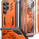FNTCASE for Samsung Galaxy S26-Ultra Case: [Built-in Screen Protector & Kickstand] [2 Front Frames] [Military-Grade Drop Protection] Heavy Duty Shockproof Rugged TPU Case Full Body Protective Orange