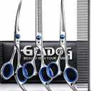 GLADOG Professional 5 in 1 Dog Grooming Scissors Set with Safety Round Tips, Sharp and Heavy-duty Pet Grooming Shears for Cats