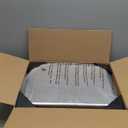 FURTIME Stainless Steel Cat Litter Box with Lid, Metal Kitty Litter Box for Small Cats, Kitten Litter Boxs with Scoop and Mat, Non-Sticky, Anti-Leakage, Easy to Clean, 17"x13"x8.4" (Small) (Silver)