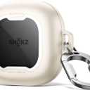 SURITCH for SHOKZ New OpenFit 2 Case Cover, Magnetic Locking Cases for SHOKZ OpenFit 2 Open-Ear Headphones, Shockproof Bumper Protective Covers with Carabiner & Keyring & Cleaner Kit, White