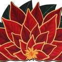 Hoolerry Christmas Poinsettia Doormat Christmas Poinsettia Rug Floral Decorative Doormat Non Slip Winter Door Mat Outdoor Rug for Indoor Xmas Holiday Bedroom Home Decoration(27.6 x 19.7 Inch) (0" x 0" (Rectangular))