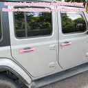 E-cowlboy Door Handle Inserts Cover Trim+Tailgate Handle Cover for 2018-2025 Jeep Wrangler JL JLU Sports Sahara Freedom Rubicon Unlimited Gladiator JT 2-Door & 4-Door Exterior Accessories (Pink 5PCS)