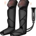 FIT KING Foot and Leg Compression Massager for Circulation and Pain Relief with Knee Heating Therapy - Handheld Controller 3 Modes 3 Intensities - Gift for Mom Wife Family