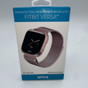 STAINLESS STEEL MESH BAND FOR USE WITH FITBIT VERSA ROSE GOLD - New
