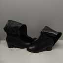 DREAM PAIRS Women's Over The Knee Thigh High Chunky Heel Boots Long Stretch Sexy Fall Boots, Size 10, Black-Pu,DWUMOB2409