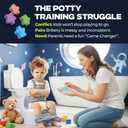 Safe & Fun Potty Training Toilet Targets, 40 Star-Shaped Tablets, Fizzing & Color Changing, 4 Colors, Ditch Those Diapers - Pee Targets for Boys and Kids