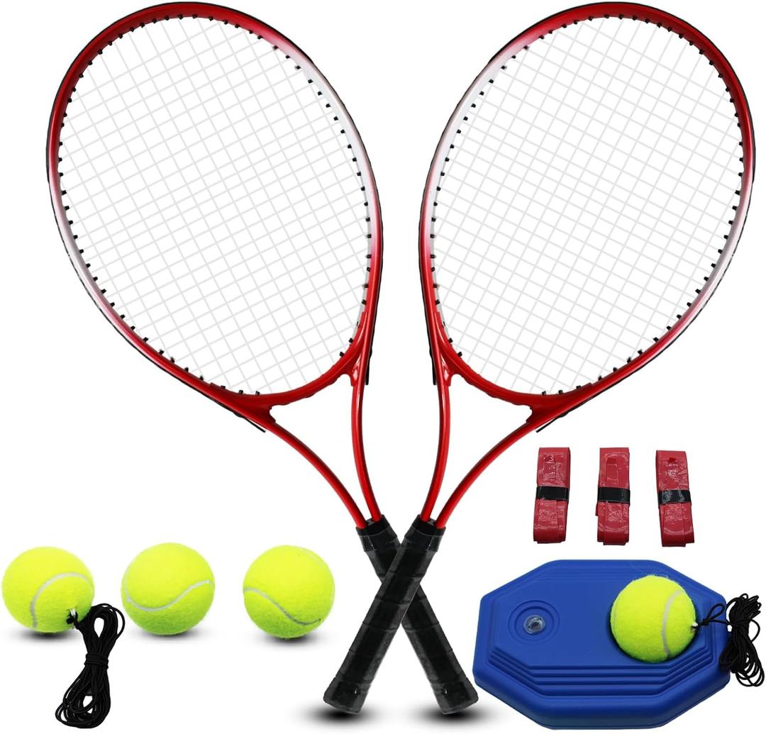 ZHUOKECE Adult Tennis Racket Set of 2 Players with Bag for Beginners