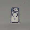 Misea Magnetic for iPhone 17 Pro Max Case Compatible with MagSafe [Never Yellowing] [Military Grade Drop Protection] Full Camera Lens Protector Plating Soft Clear Phone Case for Women, Deep Blue