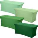 Frienda 4 Pcs Gradient Green Tablecloth 71x30 Rectangle Table Cover