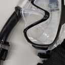 Snorkel Set Adults Snorkeling Gear Anti-Fog Panoramic View Swim Mask Dry Top Snorkel Kit with Carry Bag for Snorkeling Scuba Diving Swimming Travel (Transparent+Black)
