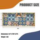 Bathroom Vanity Tray for Countertop, Small Plastic Toilet Tank Tray Versatile Storage & Organization Tray for Makeup, Perfume, Desk, Kitchen, Candles, 13.7"x6"x1.4", 35Boho2