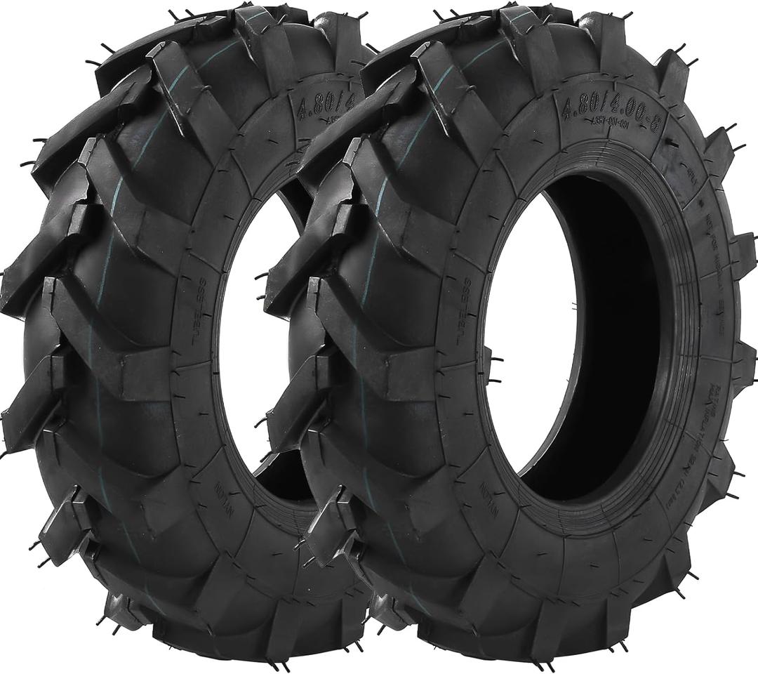 AR-PRO (2-Pack) 4.80/4.00-8 Tubeless Tires  4PR 16-Inch Tractor Tread Replacement Tires for Lawn Mower, Garden Tractor, Tiller, Cart, Wheelbarrow, Golf Cart, Utility Trailer