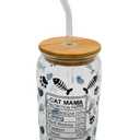Cat Mom Sipper Glass, 16oz