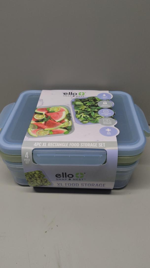 Ello Snap and Nest 2pk Plastic Meal Prep Gallon Food Storage Container Set