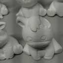 Reallnaive 8 Pack Farm Animal Ceramics to Paint Ready to Your Own Gnome Statues 3.94" Farm Theme Paintable Figurines DIY Unpainted Animal Plaster Crafts Kit with Brush Palette Paint
