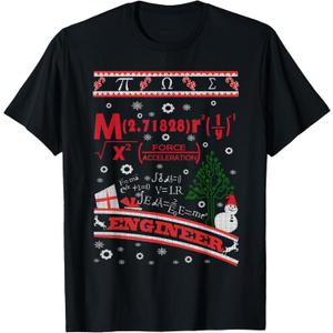 Engineer Ugly Christmas Sweater T-shirt - Engineer T Shirt T-Shirt M