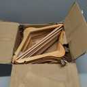 AMKUFO Wooden Hangers 20 Pack Wood Suit Hangers Non Slip Wooden Coat Hangers with Smooth Fnish Cut Notches 360 Swivel Hook Clothes Hangers for Jeans Pants Jackets Shirts Dresses, Natural