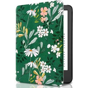 CoBak Case for All New 6 Inch E-Reader 2024 and 2022 (11 Generation) - PU Leather Smart Cover, Auto Sleep and Wake, not Compatible with Kobo Clara.Floral Harmony