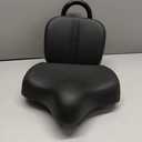 Universal Wide Saddle Comfort Wide Cruiser Tricycle Bike Bicycle Saddle Seat PU Cushion Pad with Back Rest, Black(11.5" x 9.5")