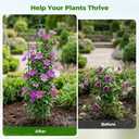 2 Pack Garden Obelisk Trellis for Climbing Plants, 6 FT Metal Rustproof Plant Support Rose Trellis, Tower Potted Cages for Flowers Fruits Vegetable Vines Indoor & Outdoor, Green(4 Tiers)