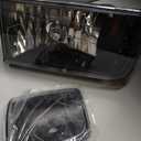 Headlights for 1992-1996 Ford F150 Bronco, LED Headlight Assembly for 92-97 F250 F350 Super Duty, Black Housing Amber Reflector