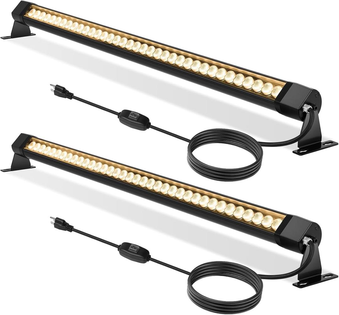 Pro-Grade 54W LED Wall Washer Light Bar 2700K Warm White 6480LM, 40 Inch IP67 Waterproof Outdoor Wall Washer Lights with ON/Off Switch for Landscape & Building (2 Pack)