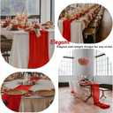 6Pack Red Cheesecloth Table Runner Gauze Cheese Cloth Table Runners | Boho Sheer Red Table Runner for Wedding Party Baby Shower Birthday Home Decor