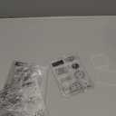 Yinder 7 Pcs Vintage Rubber Clear Stamps Set 4 Sheet Transparent Postage Silicone Stamps 3 Pcs Acrylic Stamp Block Tools with Grid Lines Rubber Craft Supplies for DIY Scrapbooking Journaling