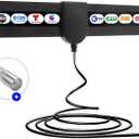 TV Antenna, 2025 New Digital Antenna for Smart TV, Support 360 Reception 4K 1080p All TV's for Local Channels, Smart Switch Amplifier Signal Booster -10.5ft Coax HDTV Cable, Portable Antenna Indoor