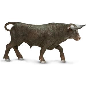 Safari Ltd. Black Bull Figurine - Detailed 6" Plastic Model Figure - Fun Educational Play Toy for Boys, Girls & Kids Ages 3+