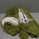 Heated Throw Electric Blanket, 50x60 Inches Fuzzy Fleece Blanket, Soft Fluffy Fast Heating Blanket 8 Heating Levels & 8 Hours Auto Off, Blanket with ETL & FCC Certification, Green