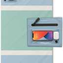 Quick Dry Beach Towel with Waterproof Phone Pocket  Sand Free, Compact Travel Towel for Pool, Boat, Camping & Outdoor Adventures (Mint)