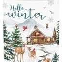 Clastyle Winter Animals Baby Laundry Hamper Snowflake Kid Storage Basket Boy Girl Gift Toy Box Collapsible Clothes Organizer Nursery Bin for Bedroom,Deer,36*45 cm