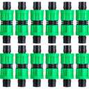 Hotop 12 Pieces Drip Irrigation Coupling, 5/8 Inch Universal Connector Drip Tubing Fittings, Compatible with Most 16-17 mm Tubing or Sprinkler Systems
