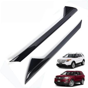 Windshield Trim Molding Front Outer Window Panel Explorer,Windshield Moulding Guard Cover XLT Window Bracket Gasket for Ford Explorer 2011 2013 2014 2015 2017 2019 (Driver+Passenger Side)