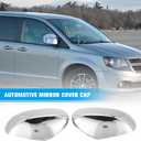 Left and Right Chrome Exterior Door Mirror Covers for Dodge Grand Caravan 2008-2018 for Chrysler Town & Country 2008-2016 for VW Routan 2009-2014