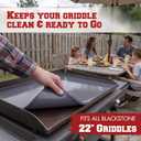 Kitchen perfection 22" Premium Silicone Griddle Cover Mat for Blackstone Griddle 22 Inch - Hermetic Protection from Rust & Debris All Year, Fits All Blackstone 22 Inch Models - Food Grade Silicone