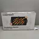 Chefman Electric Smokeless Indoor Grill w/ Non-Stick Cooking Surface & Adjustable Temperature Knob from Warm to Sear for Customized BBQing, Dishwasher Safe Removable Water Tray, Black