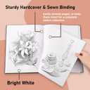Hardcover 9" x 12" Sketch Pads for Drawing, 110 Sheets, 80lb/120GSM Marker Sketchbook - Acid Free Paper, Durable Binding, Bleedproof, Professional Hardbound Sketchbook (Pack of 1)