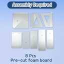 Marquee Letters Silver Birthday Decorations: Large 4 Feet Tall Light Up Letters for Party Decor Baby Shower Big Foam Cardboard Letter G (Sliver)