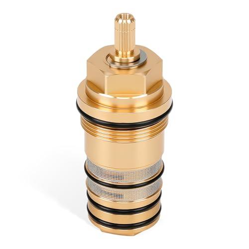Upgraded Brass Version 94282000 Thermostatic Cartridge, 3/4", Fit for Hansgrohe Shower Thermostatic Cartridge for Ecostat Showers, Two-Hole & Three-Hole Thermostatic Tub Fillers